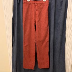 Red Retro Style Ferrara High Waisted Pants